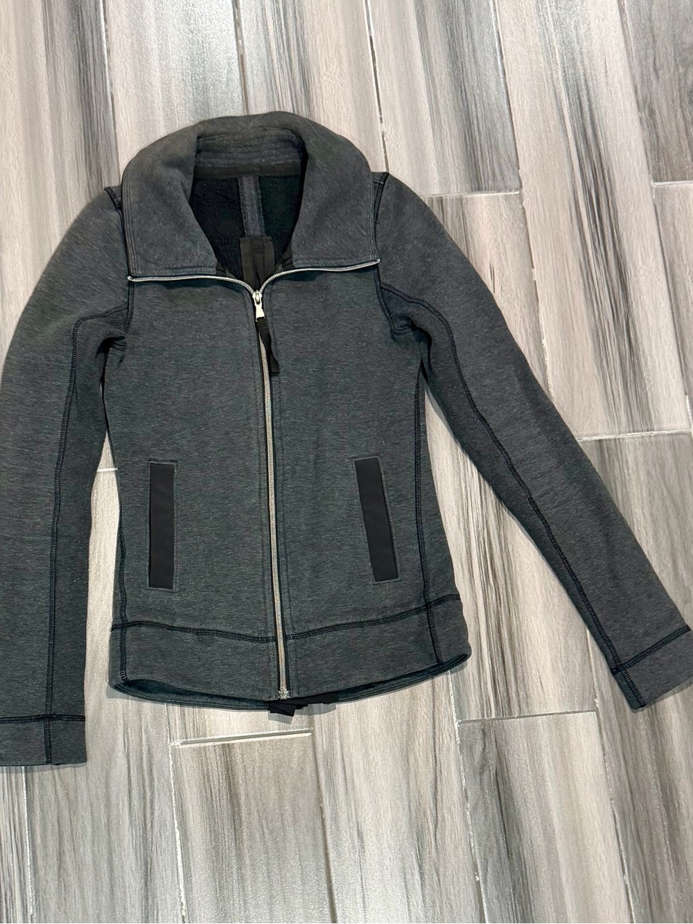 lululemon athletica Dark Gray Zip-Up Zip Back Jacket